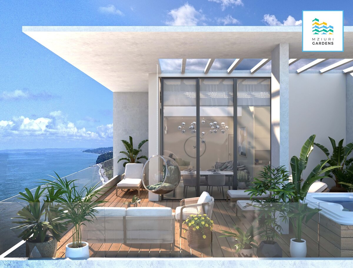 Терраса в комплексе Mziuri Gardens