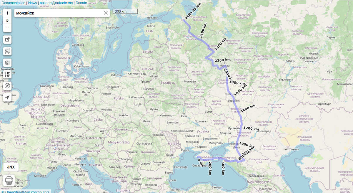 Путь назад (схематично) © Участники OpenStreetMap