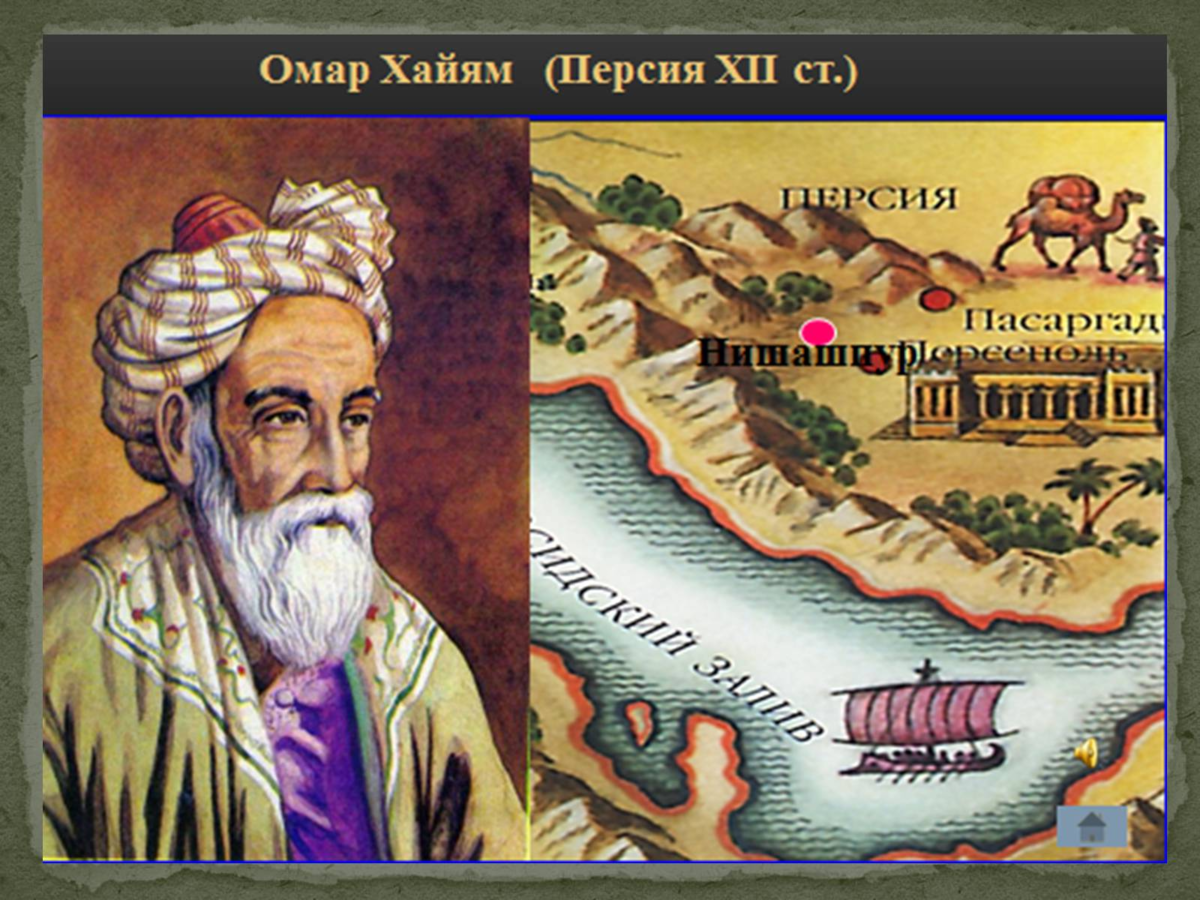 Годы жизни омара хайяма. Омар Хайям (1048-1131). Омар Хайям портрет. Персия Омар Хайям.