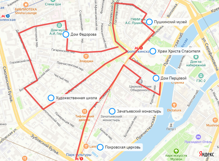 Где находятся хамовники в москве. Прогулка по Хамовникам маршрут. Маршрут прогулки по Москве. Хамовники на карте.