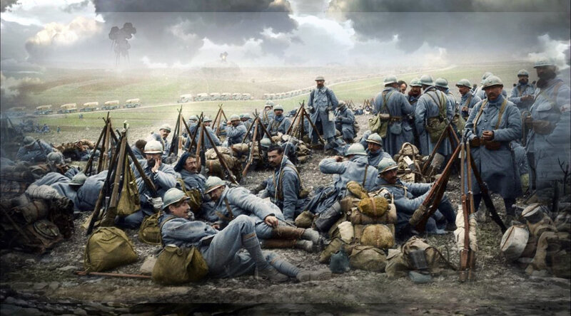 Французские солдаты Первой мировой войны в обмотках