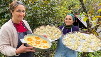 Деревенская кухня | Грузинские Хинкали и Сладкий Мандариновый Пирог