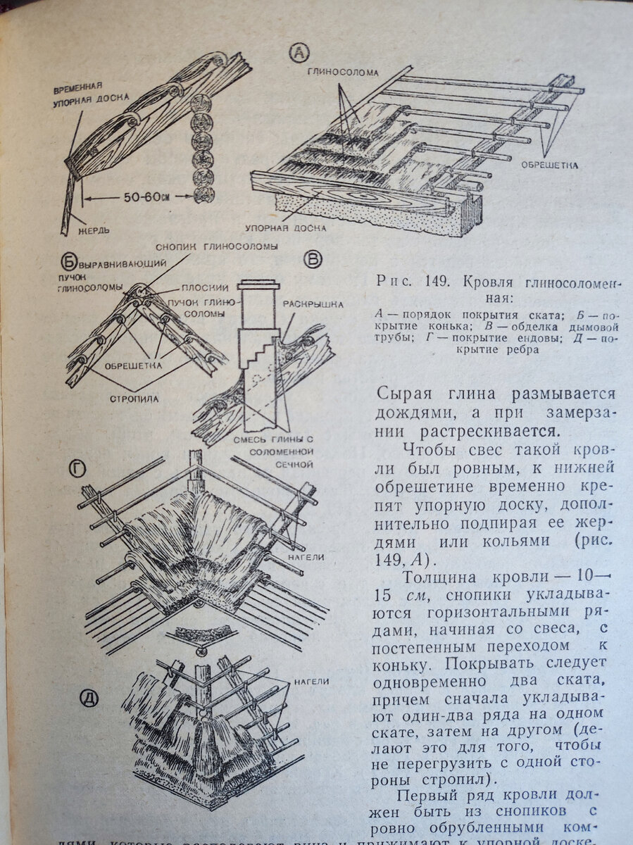 Удивился, когда в книге по строительству сельского дома 80х годов нашел  руководство по Глиносоломенной кровле. | Сергей Горбунов о загородной жизни  | Дзен