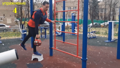 тяга на одной ноге