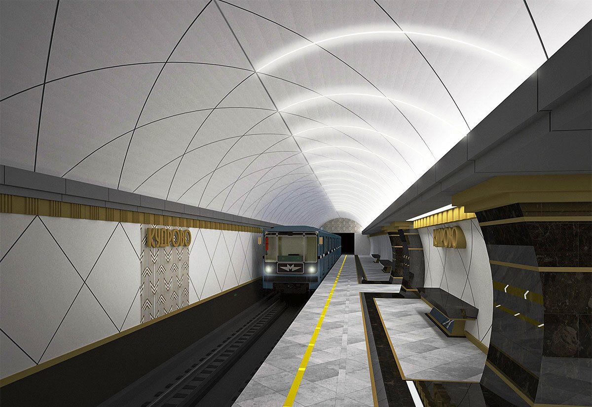 Примерно так будет выглядеть вестибюль станции. 