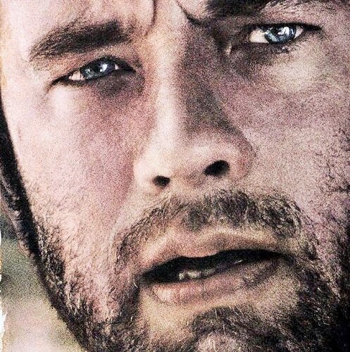 Кадр из фильма Роберта Земекиса 2000 г. "Изгой". В главной роли - Том Хэнкс.