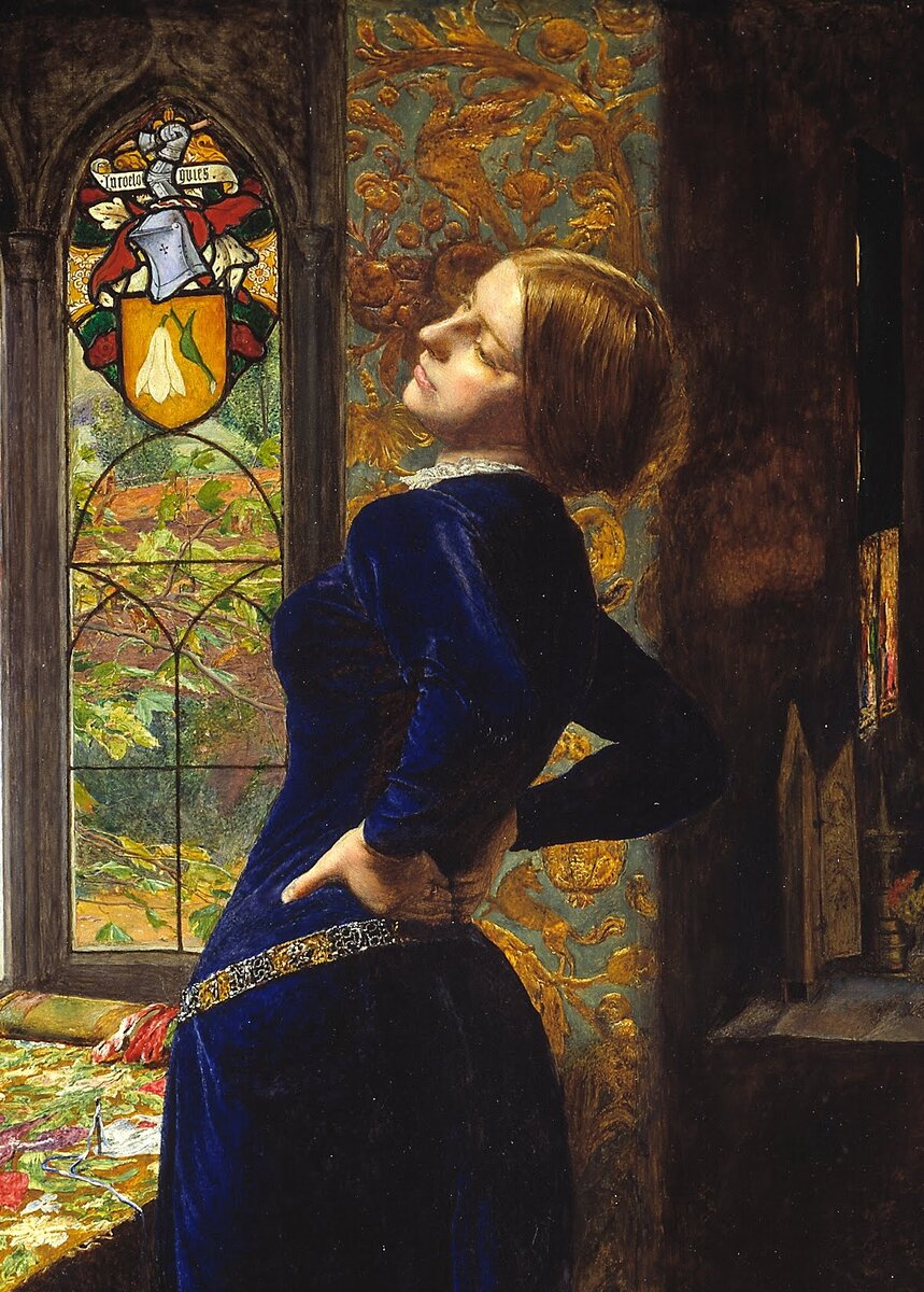 Мариана. Фрагмент. Джон Эверетт Милле. 1850 - 1851 гг. 