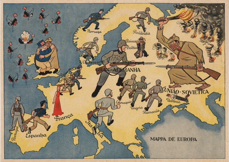Португальская карикатура 1941 года. Взято у clio_historia