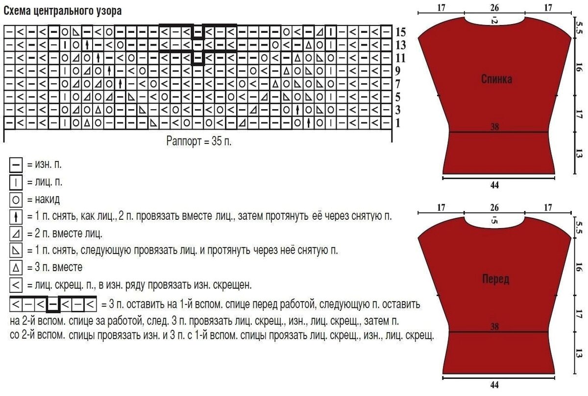 Вязание летнего топа спицами со схемами