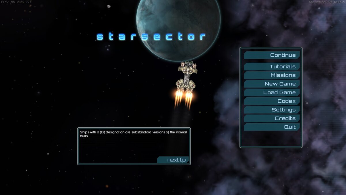 После запуска игры нас встречает живое меню с подсказками.