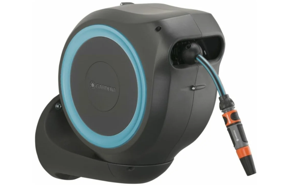 Настенная автоматическая катушка со шлангом Gardena RollUp S, арт. 18600-20.000.00. Обзор, плюсы и минусы