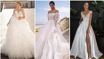 Модные изящные и красивые модели, свадебные платья лето 2022:.