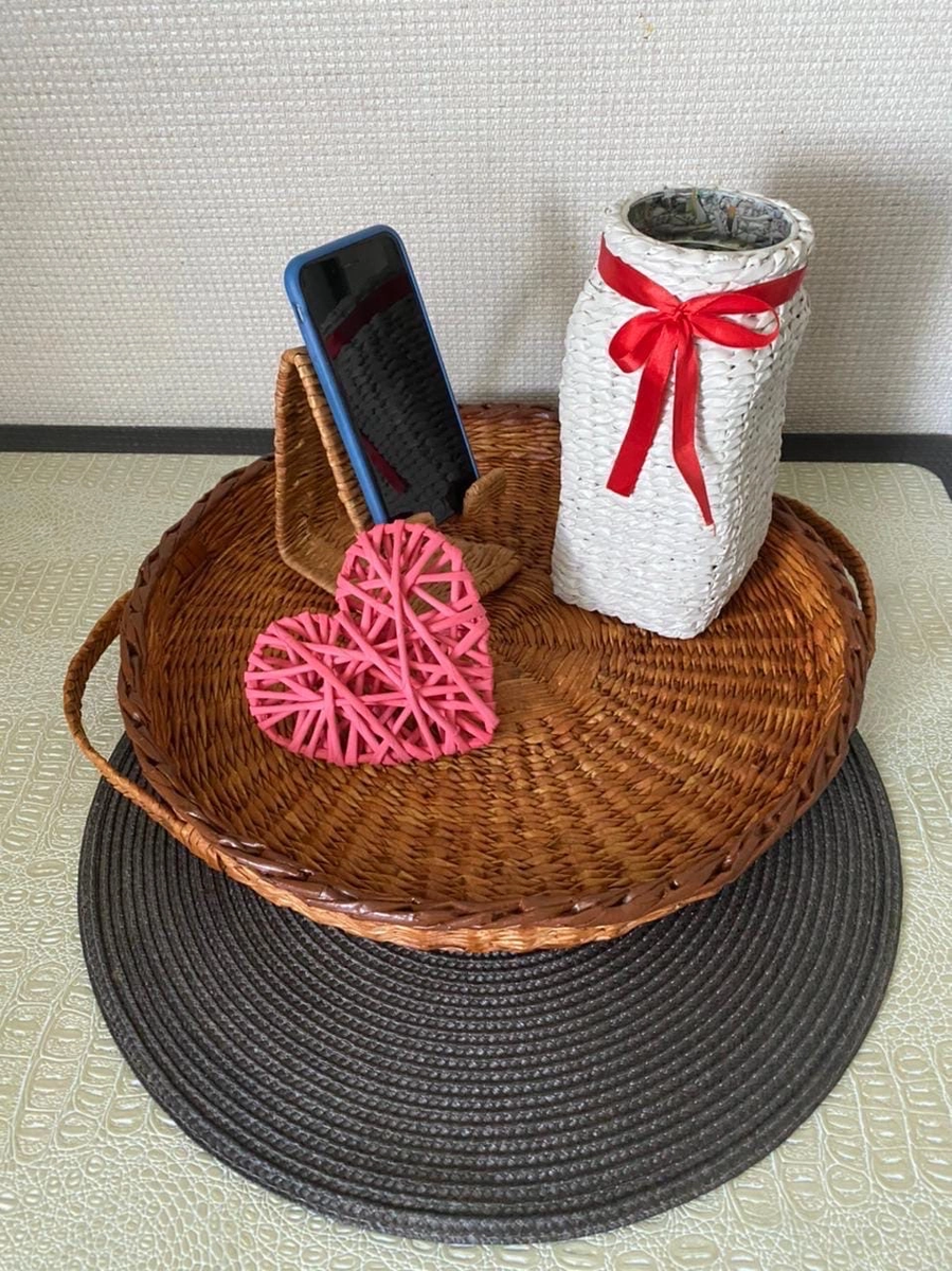 Поднос, ваза, сердечко и подставка под телефон из эко-лозы