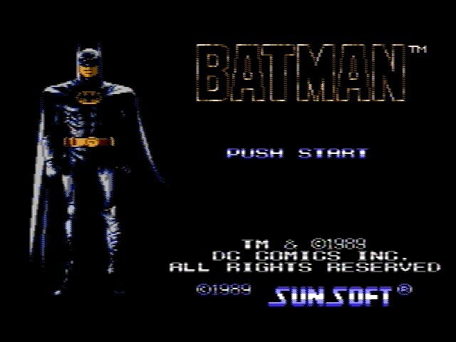 Титульный экран Batman: The Video Game (1989)