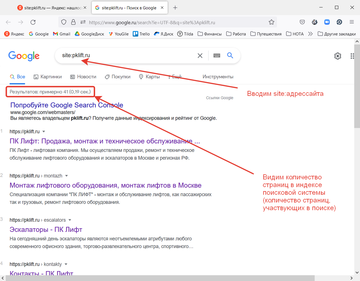 В Google всё устроено точно так же.