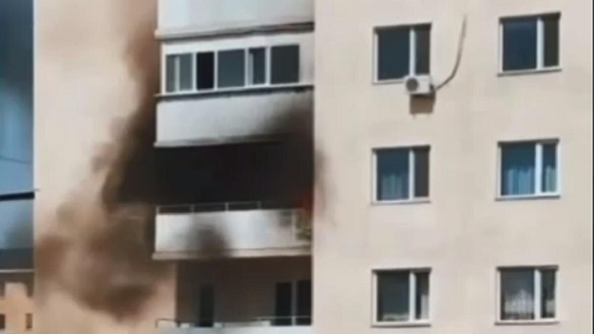    Горит дом Polisia.kz