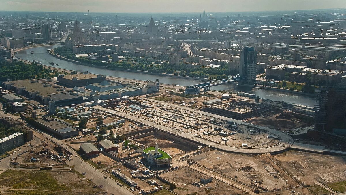 Строительная площадка будущего Москва-Сити, 2004 год