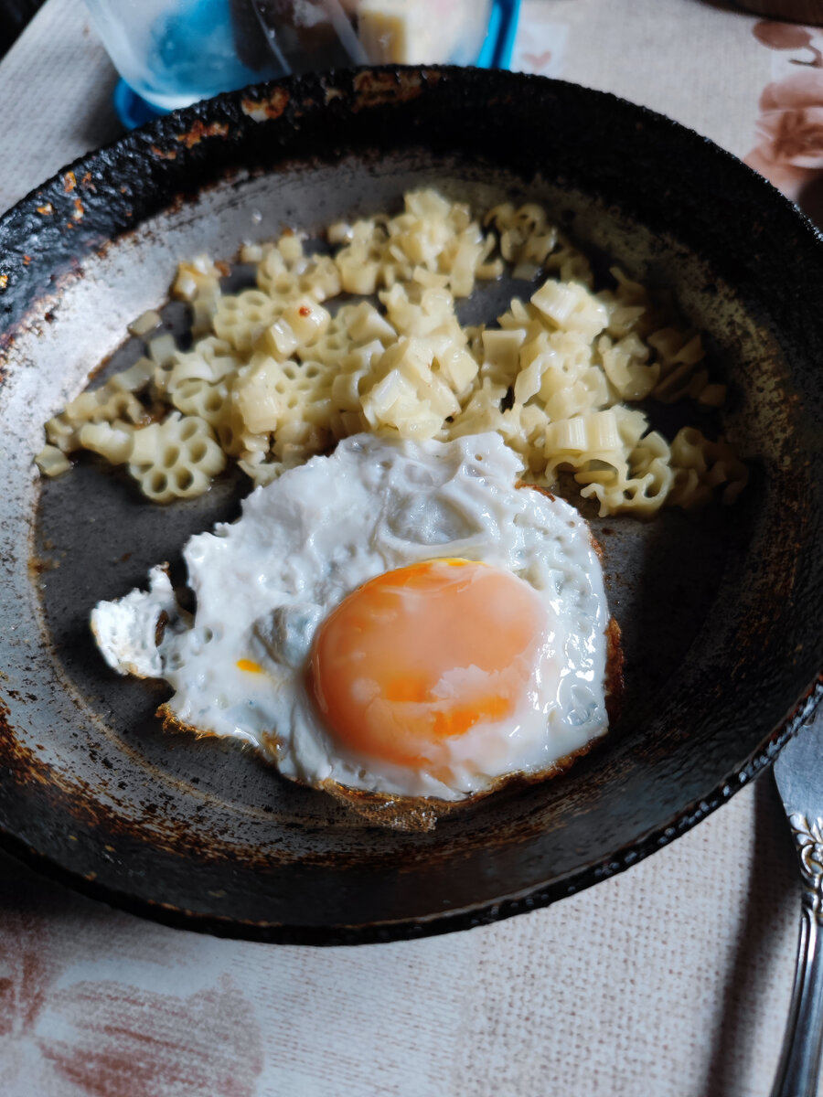 макароны с яйцом