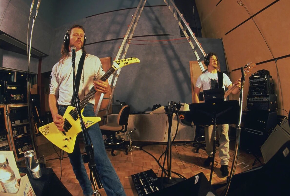 Metallica в студии на записи треков Load/ReLoad