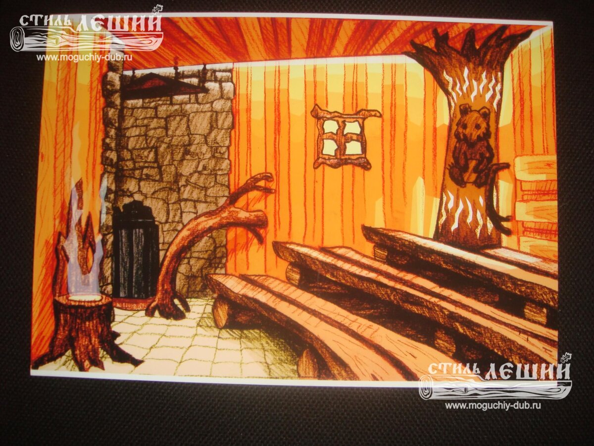 Отделка бани дизайн стиль леший