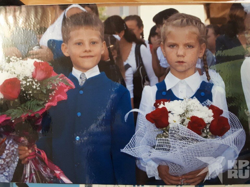    Друзья Дима Островский и Саша Трусова на школьной линейке. Фото для "КП-Рязань" предоставлено Дмитрием Островским.