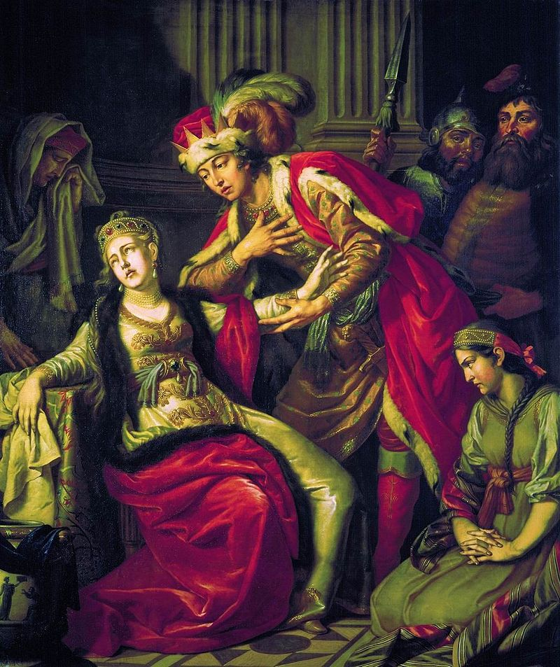 Владимир и Рогнеда, полотно А.П.Лосенко, 1770 г.