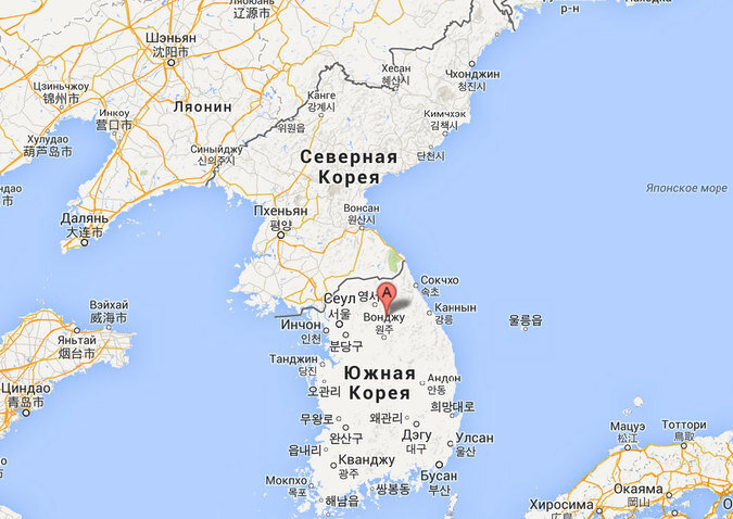 Карта северная корея