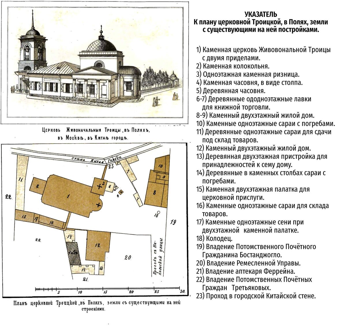 Земельный план церкви Троицкой «в Полях»