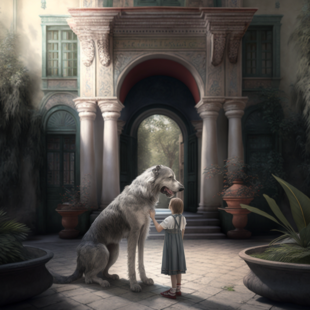 Верный Баррабас с маленькой Кларой