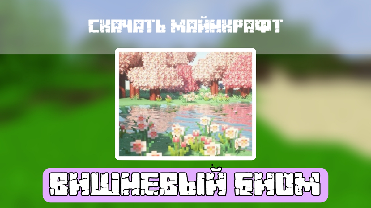 Вишневый биом в Minecraft PE 1.20 