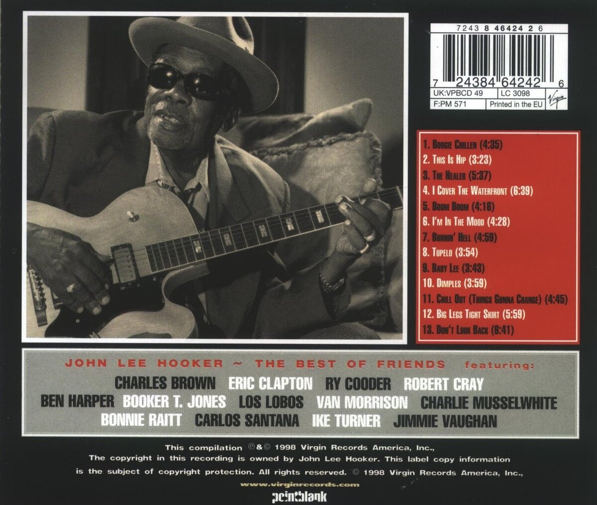 John Lee Hooker -  1998 - The Best Of Friends - задник