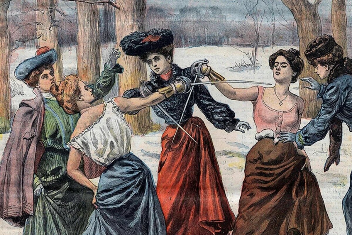 "дамская дуэль" доменико мастальо. графиня дуэль. графиня анастасия кильмансегг. диптих «дело чести» и «примирение». émile-antoine bayard, 1837 -.