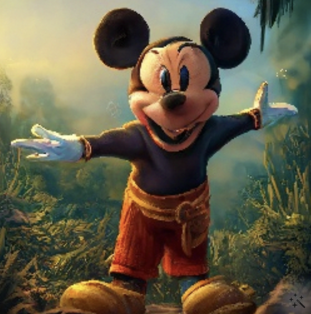 Эта картинка сгенерирована по запросу «Микки Маус приветствует Дзен». Не дай бог такого Микки увидеть в детском возрасте...