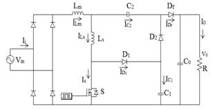 Рис.1. Буст-конвертер с мягкой коммутацией из [1].