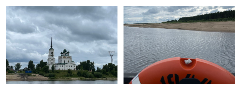 переправа через реку Вычегду