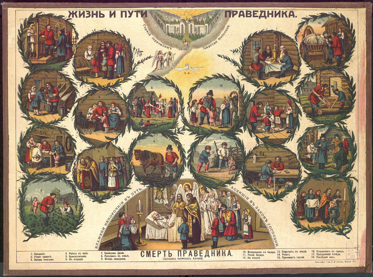 Жизнь и пути праведника
Москва. 1915 г.
Литография Товарищества И.Д. Сытина
Бумага, хромолитография
