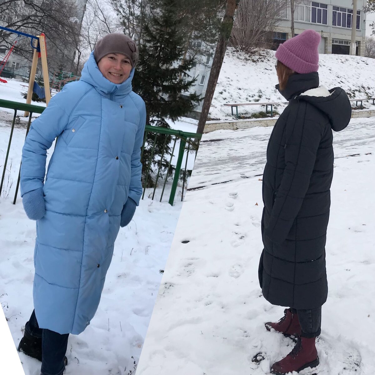 К прошлой зиме сшила себе и дочери пальто.