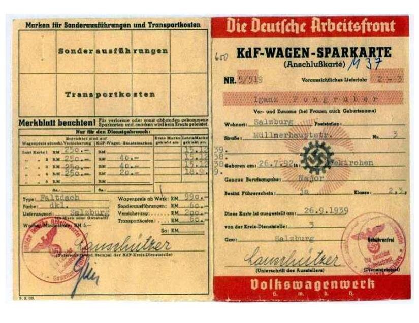 KdF-Wagen-Sparkarte