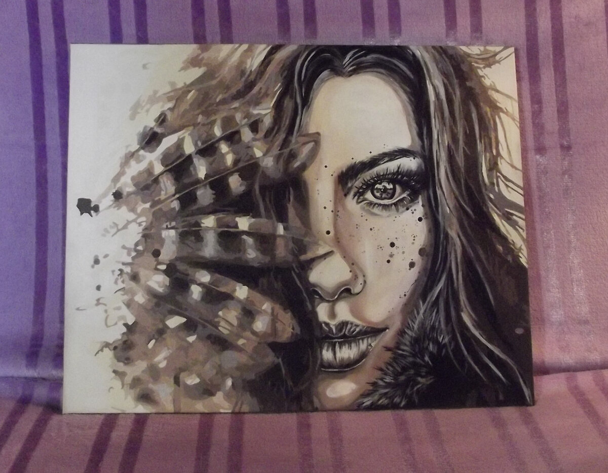 Картина над которой я работаю сейчас, пока где-то лишь на полпути к завершению