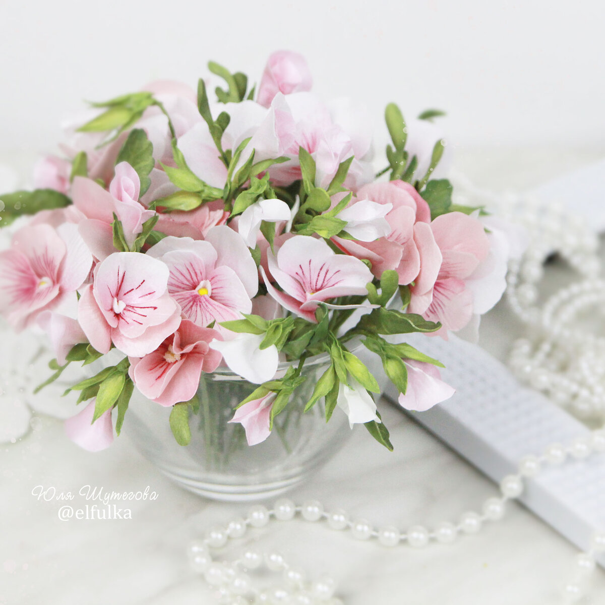 Нежнейшие анютины глазки из фоамирана