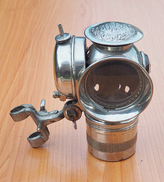 Карбидный велосипедный фонарь Solar из коллекции Веломузея Андрея Мятиева.