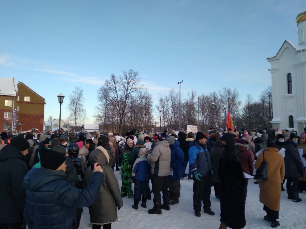 Митинг против мусорного завода в Невской Дубровке. Источник: ТГ-канал "КВ"