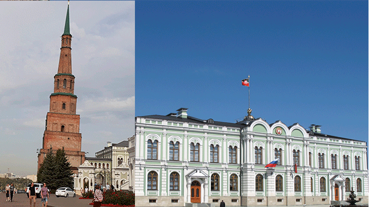 Башня Сююмбике и Резиденция президента Татарстана. Фото автора.