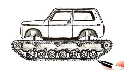 Как нарисовать машину Лада Самара ДПС (Ахадов Эльнур)