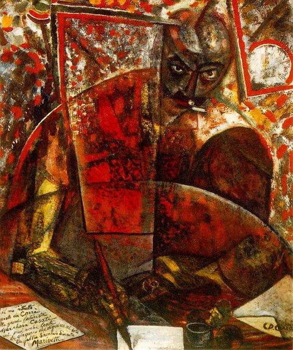 Карло Карра. Портрет Маринетти. 1910. Частное собрание