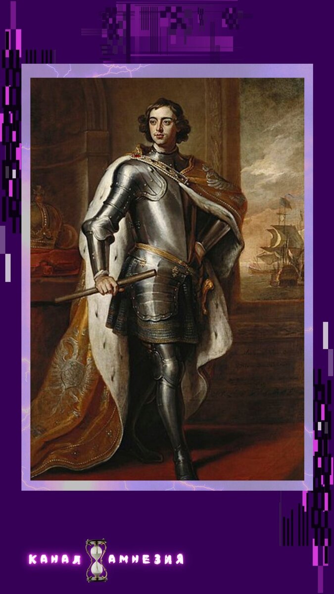 26-летний Пётр I. Портрет кисти Готфрида Кнеллера