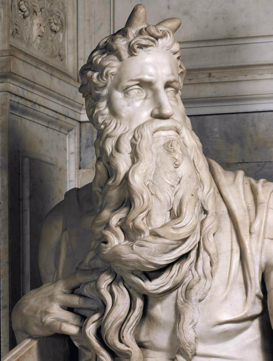 Лицо "Моисея" на скульптуре Микеланджело