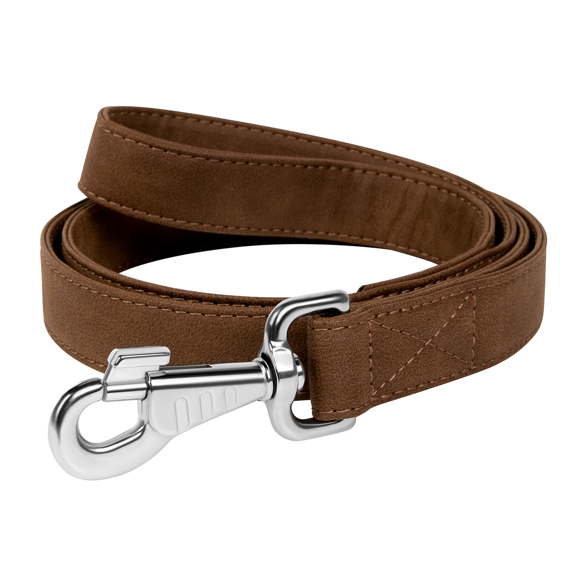 Поводок Waudog Eco 122 см из экокожи коричневый - 1155 ₽