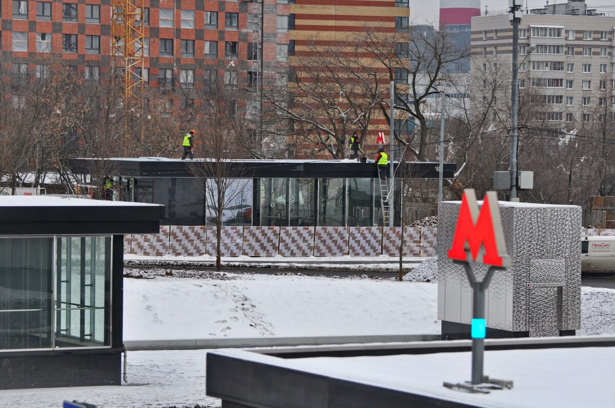 Завершаются работы на выходных павильонах 🚇 «Аминьевская» 💍Большой  Кольцевой линии | Развитие Метрополитена в Москве | Дзен