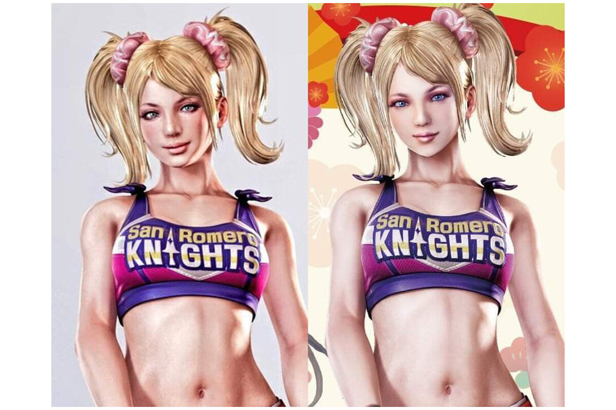 ремейка Lollipop Chainsaw, загрузили в Twitter открытку с изображением обно...